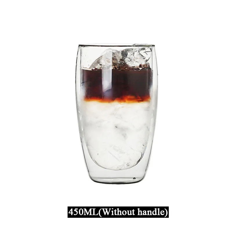 1-6PCS 80-650ml Double Wall Glass Clear Handmade Heat Resistant Tea Cups Healthy Drink Coffee Milk Mug Insulated Shot Glass Gift