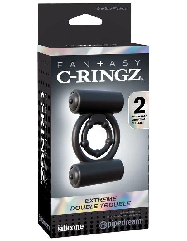 Pipedream Fantasy C Ringz EXTREME DOUBLE TROUBLE Vibrating Cock Ring