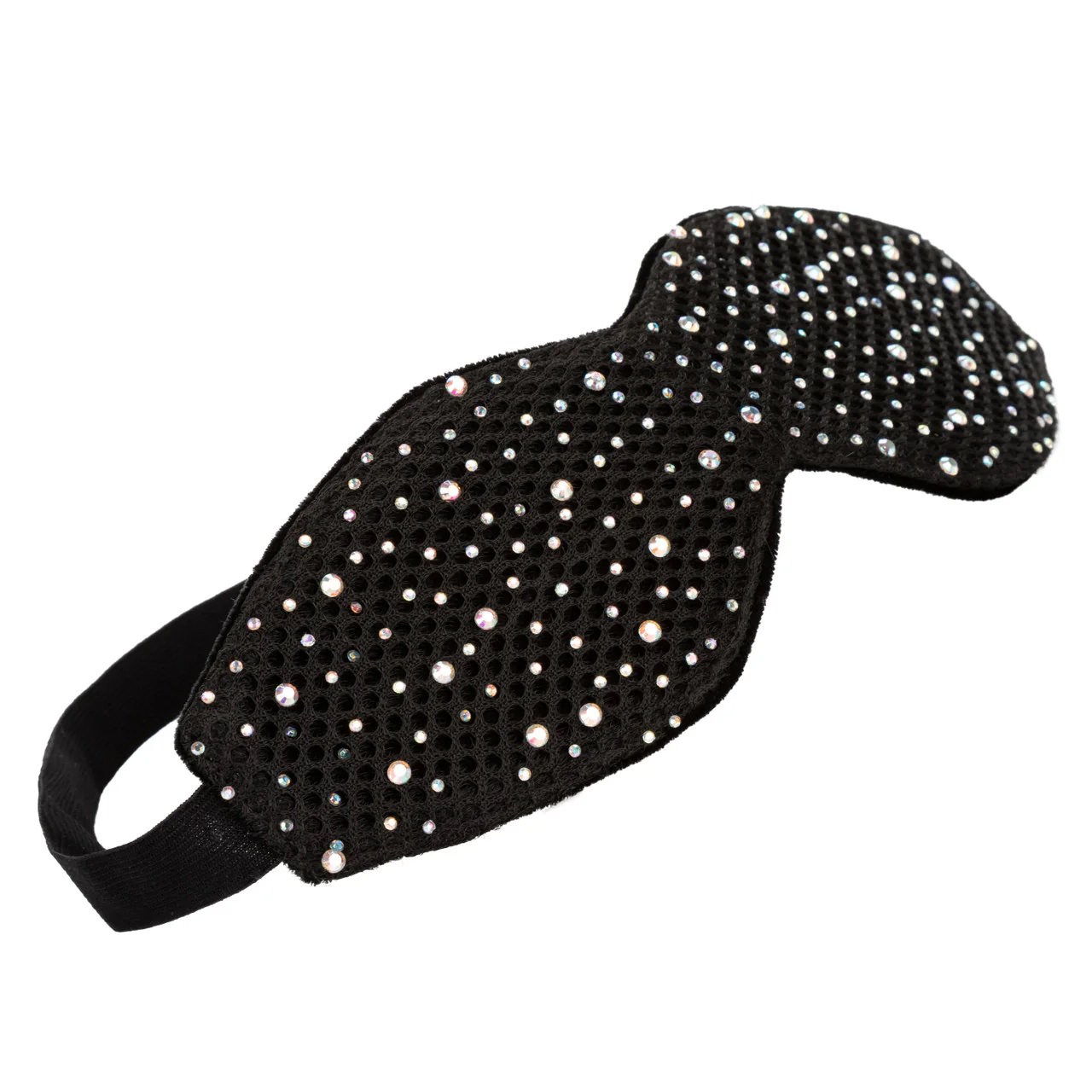 Radiance BLACKOUT EYE MASK Black Blindfold with Sparkling Rhinestones