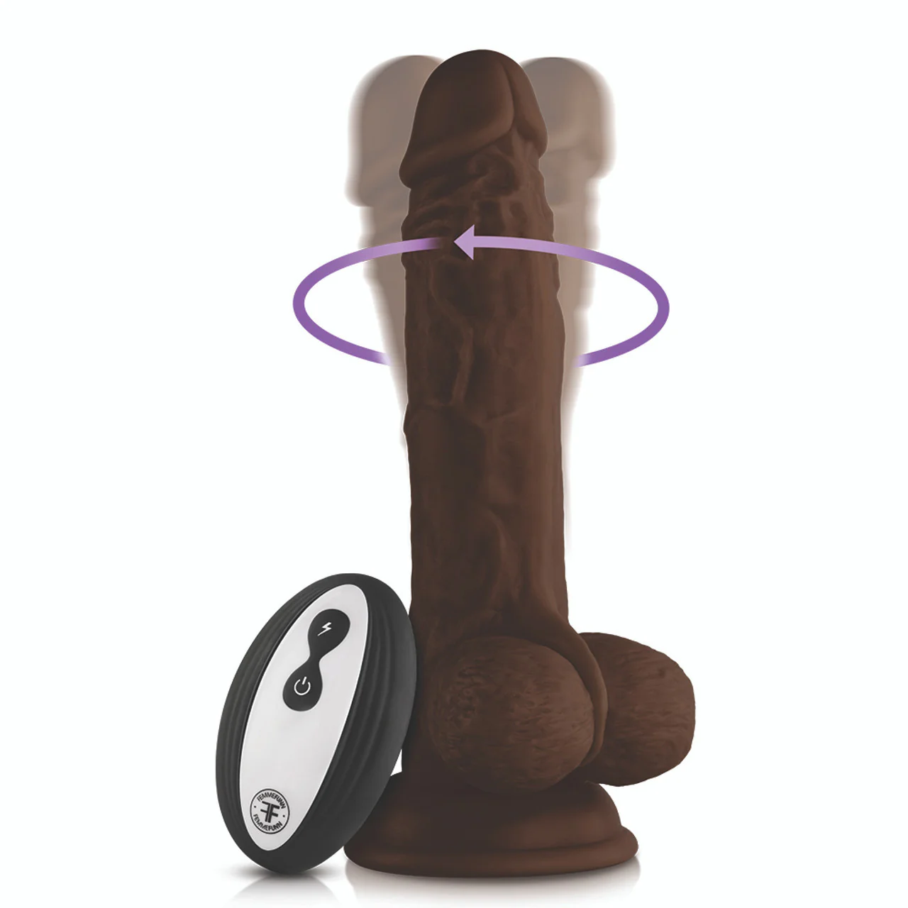 FemmFunn Turbo Baller Rotating Realistic Dildo Vibrator with Wireless Remote Control