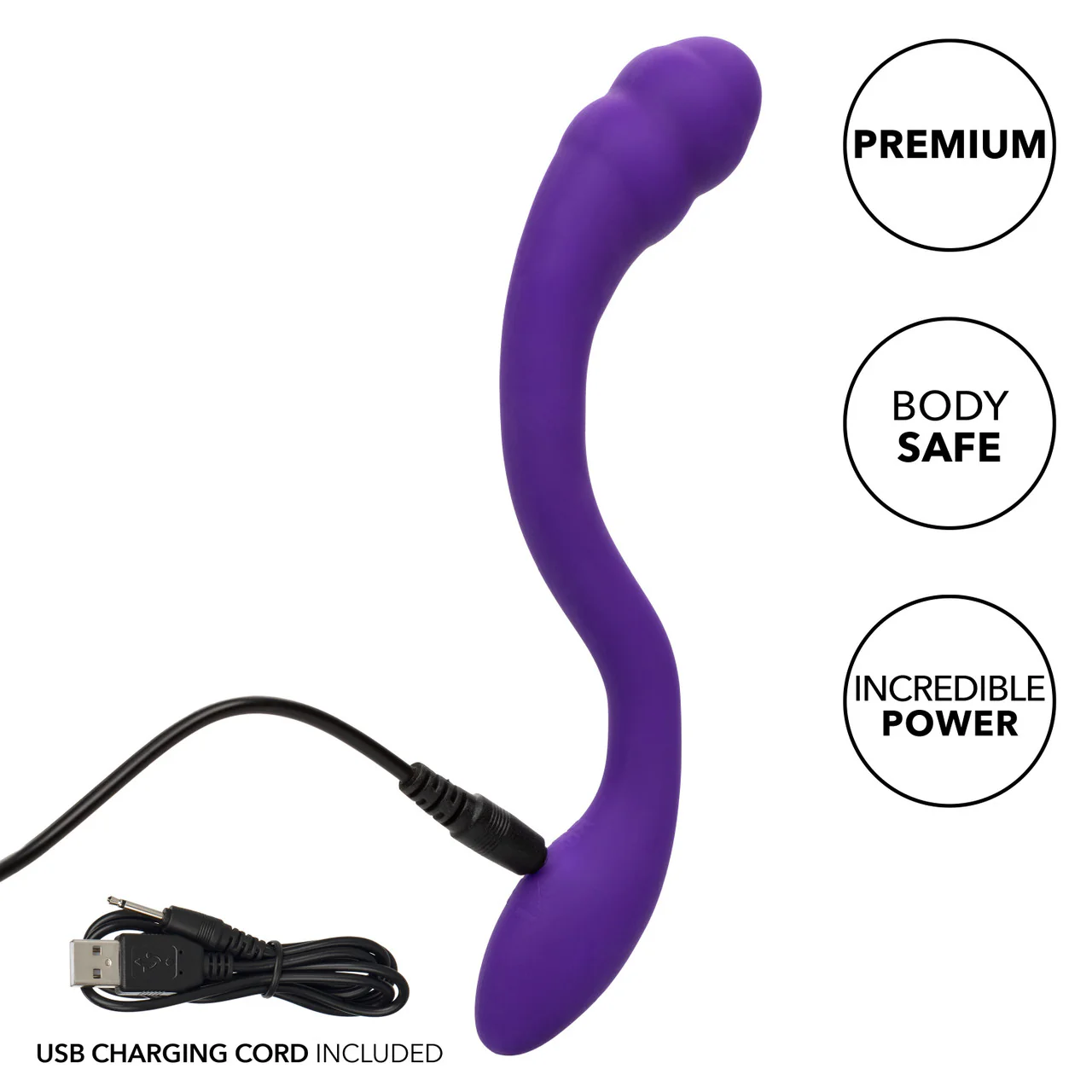 Pretty Little Wands CHARMER Purple Flexible Double Ended Vibrating Body Wand Dildo
