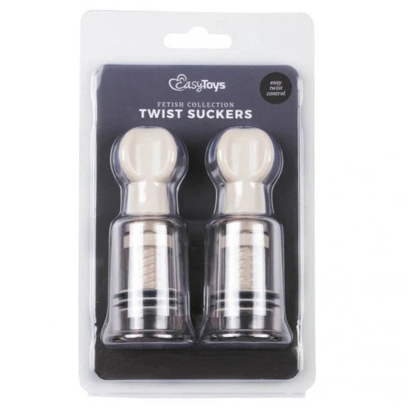 Easytoys Fetish Collection TWIST SUCKERS 2 Powerful Nipple Suckers (small)