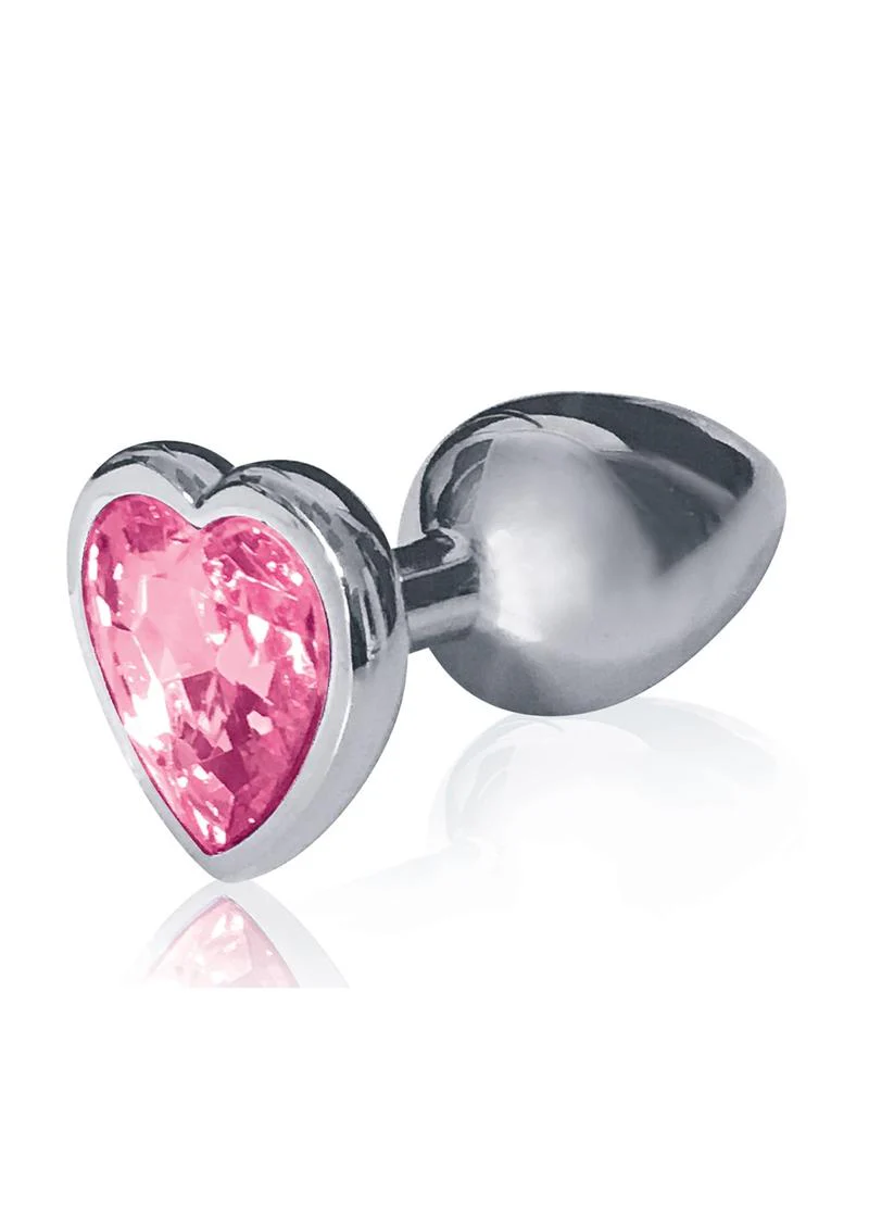The Silver Starter Bejeweled Heart Stainless Steel Plug