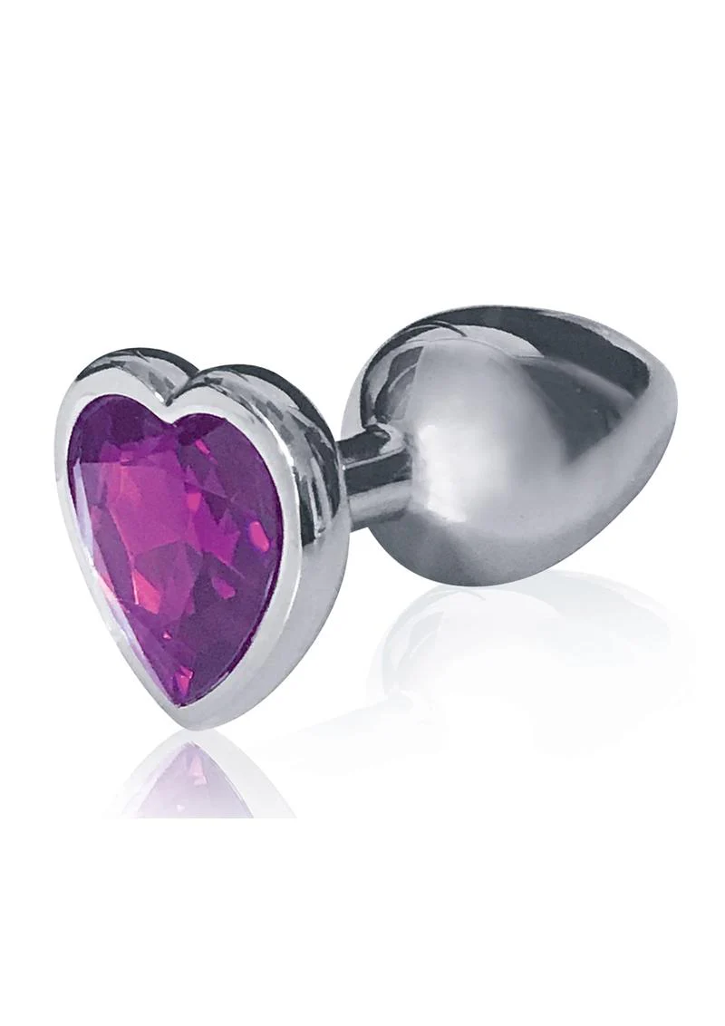 The Silver Starter Bejeweled Heart Stainless Steel Plug