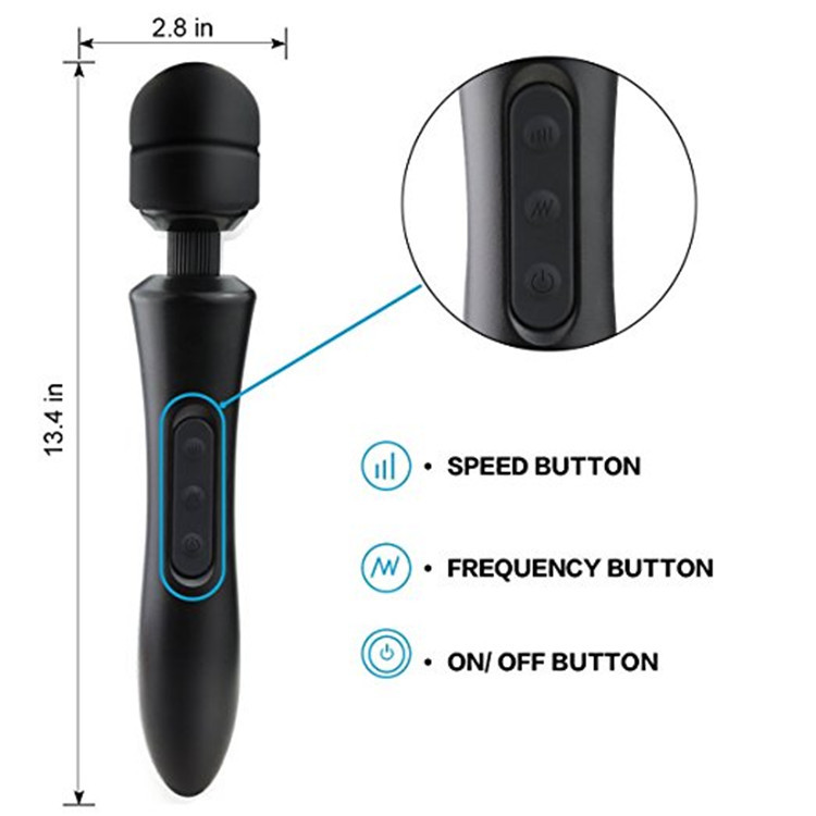 USB Charging Vibrating Strap-On 20-Frequency Strong Vibrations Ultra-Large AV Massager
