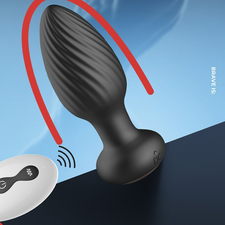 Rotating remote control vibrating pendulum anal plug.