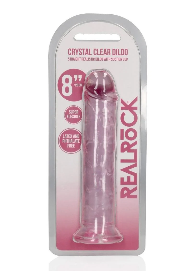 Realrock Crystal Clear Straight No Balls Dildo
