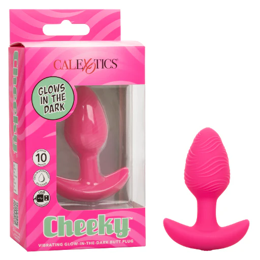 Cheeky™  Gems Vibrating Glow-In-The-Dark Butt Plug