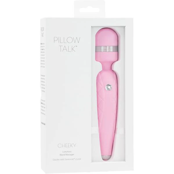 Pillow Talk CHEEKY Rechargeable Powerful Body Wand Massager with Swarovski Crystal
