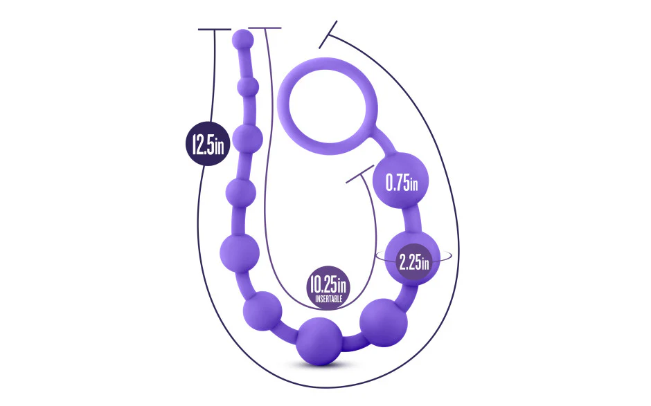 Luxe Silicone 10 Beads Purple