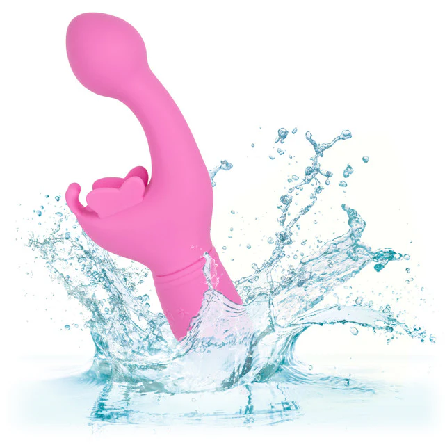 CalExotics BUTTERFLY KISS Rechargeable G Spot Vibrator with Clitoral Fluttering Wings Pink