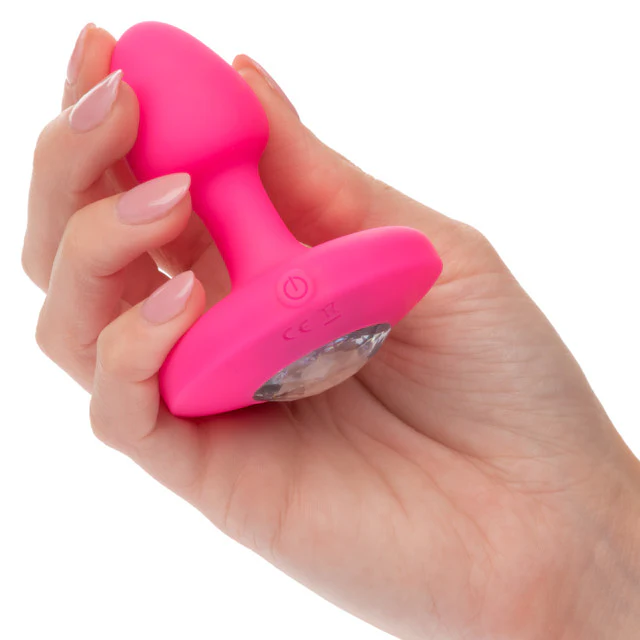 Calexotics CHEEKY GEMS Small Rechargeable Vibrating Butt Plug Pink