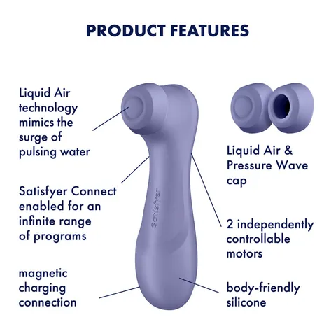 Satisfyer Pro 2 Generation 3 - Purple App Control with Liquid Air Technology