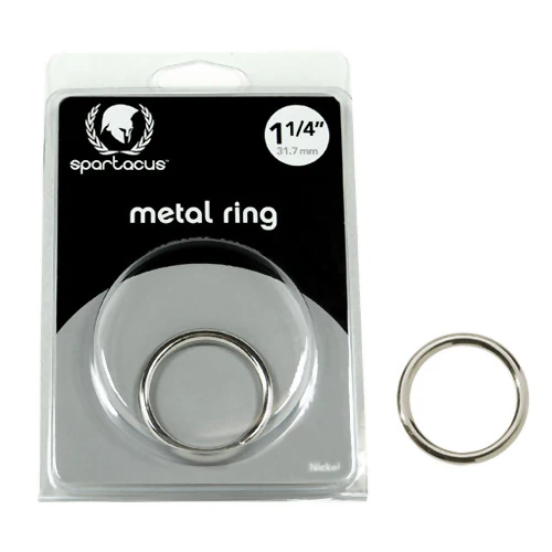Spartacus Metal Cock Ring 1.25 inch Nickel Plated Silver
