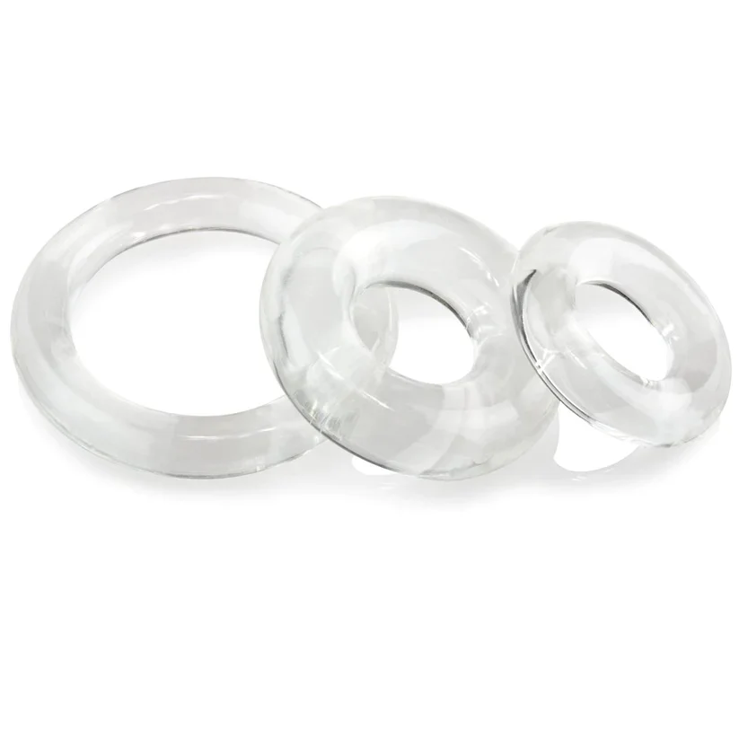 Screaming O RingO x 3 Super Stretchy Cock Rings - Clear 3-Pack
