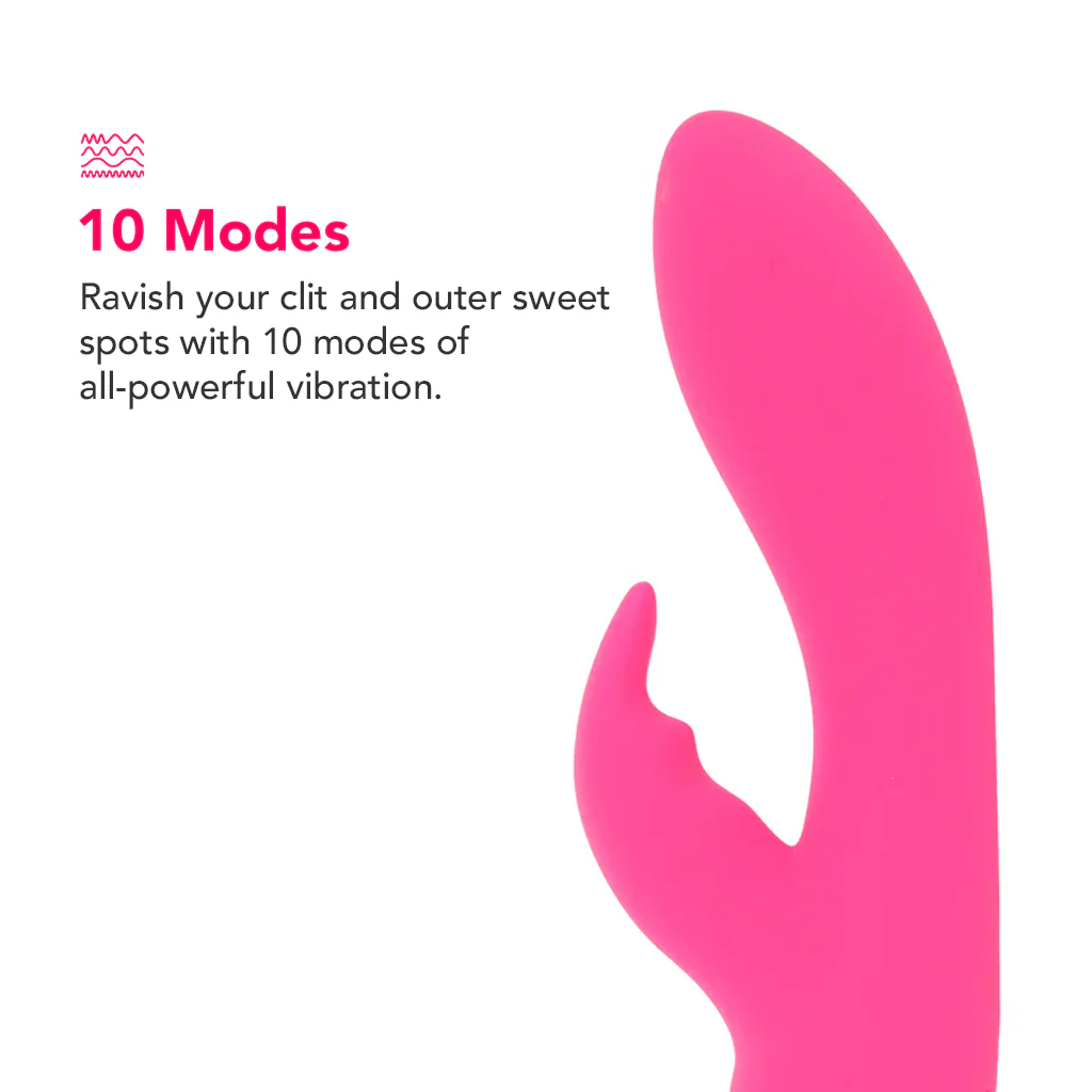 PinkCherry Right On Rabbit Silicone Dual Motor Vibe