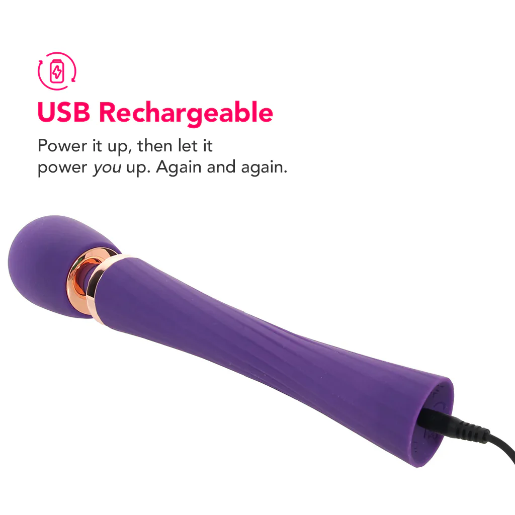 Luxury Slim Rechargeable Wand in Purple