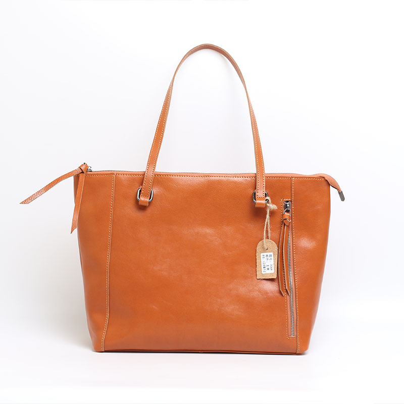 Clara Work Tote – Cognac Tan