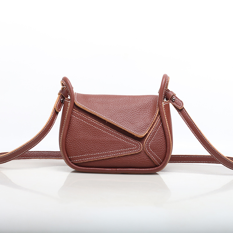 Sienna Geometric Crossbody – Chestnut Brown