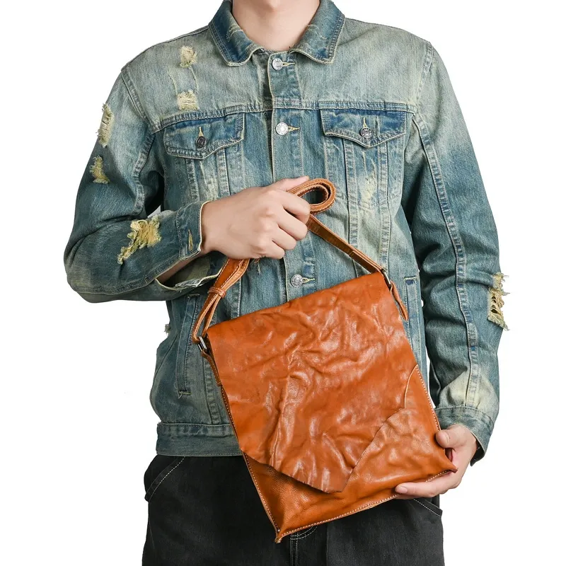 Handmade Irregular Flap Shoulder Bag