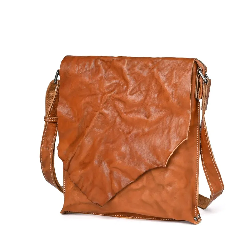 Handmade Irregular Flap Shoulder Bag