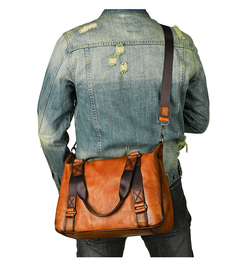 Vintage Leather Travel Tote & Weekender Bag