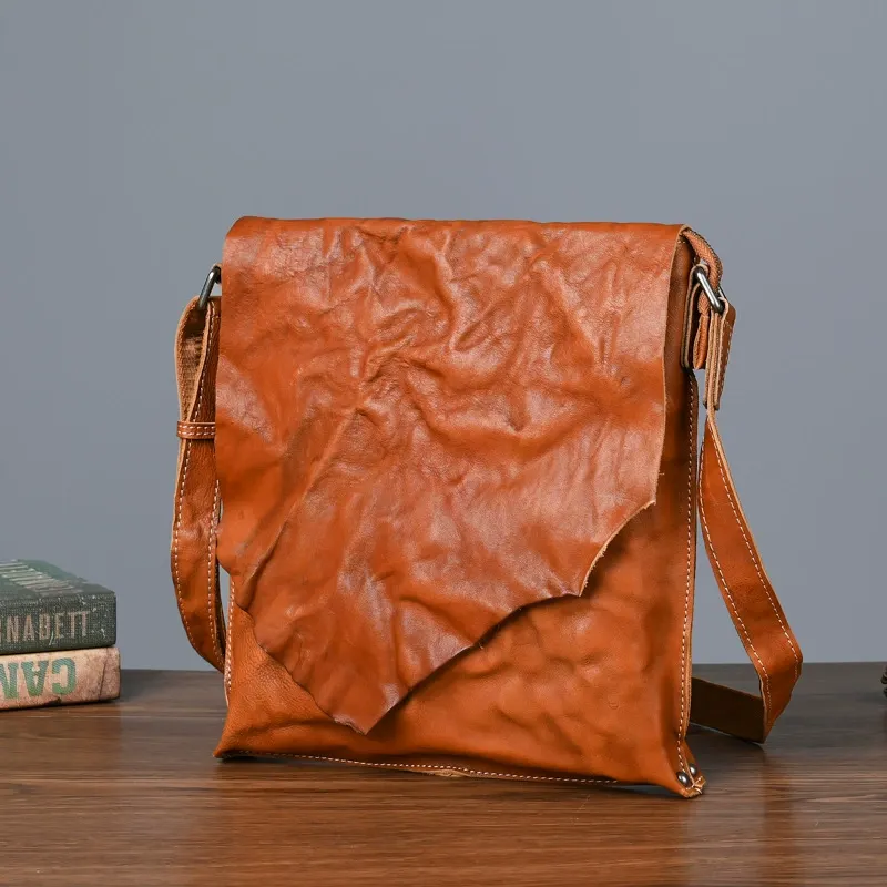 Handmade Irregular Flap Shoulder Bag