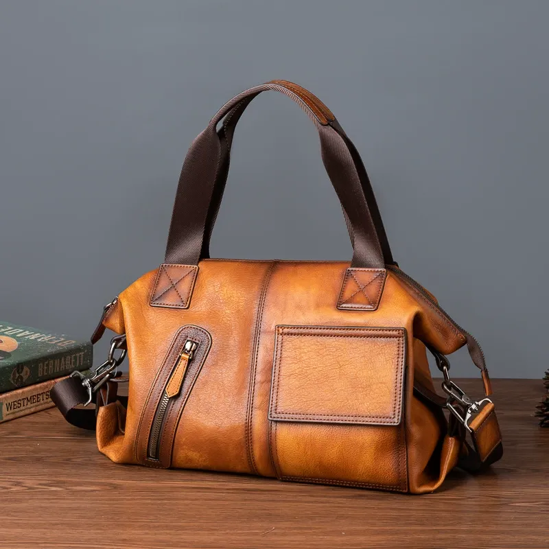 Vintage Leather Handbag & Crossbody Carryall