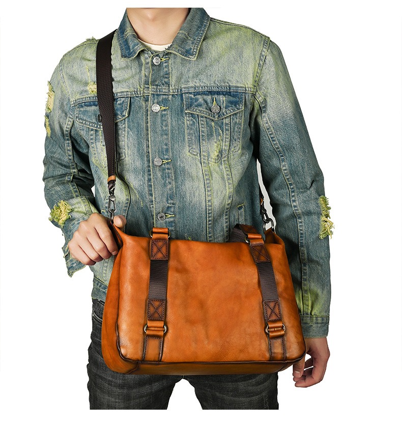 Vintage Leather Travel Tote & Weekender Bag