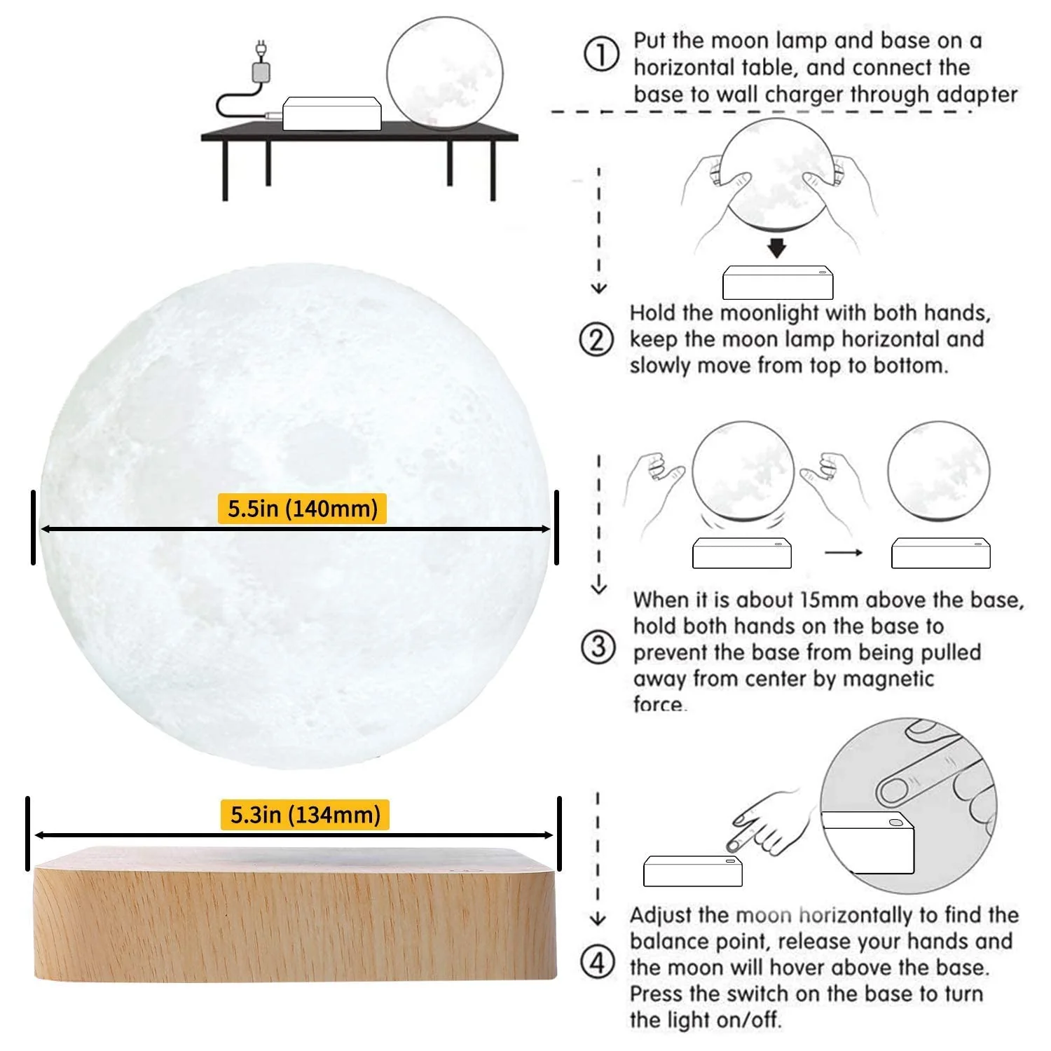 LunaFloat™ – Levitating Moon Lamp & Free Shipping
