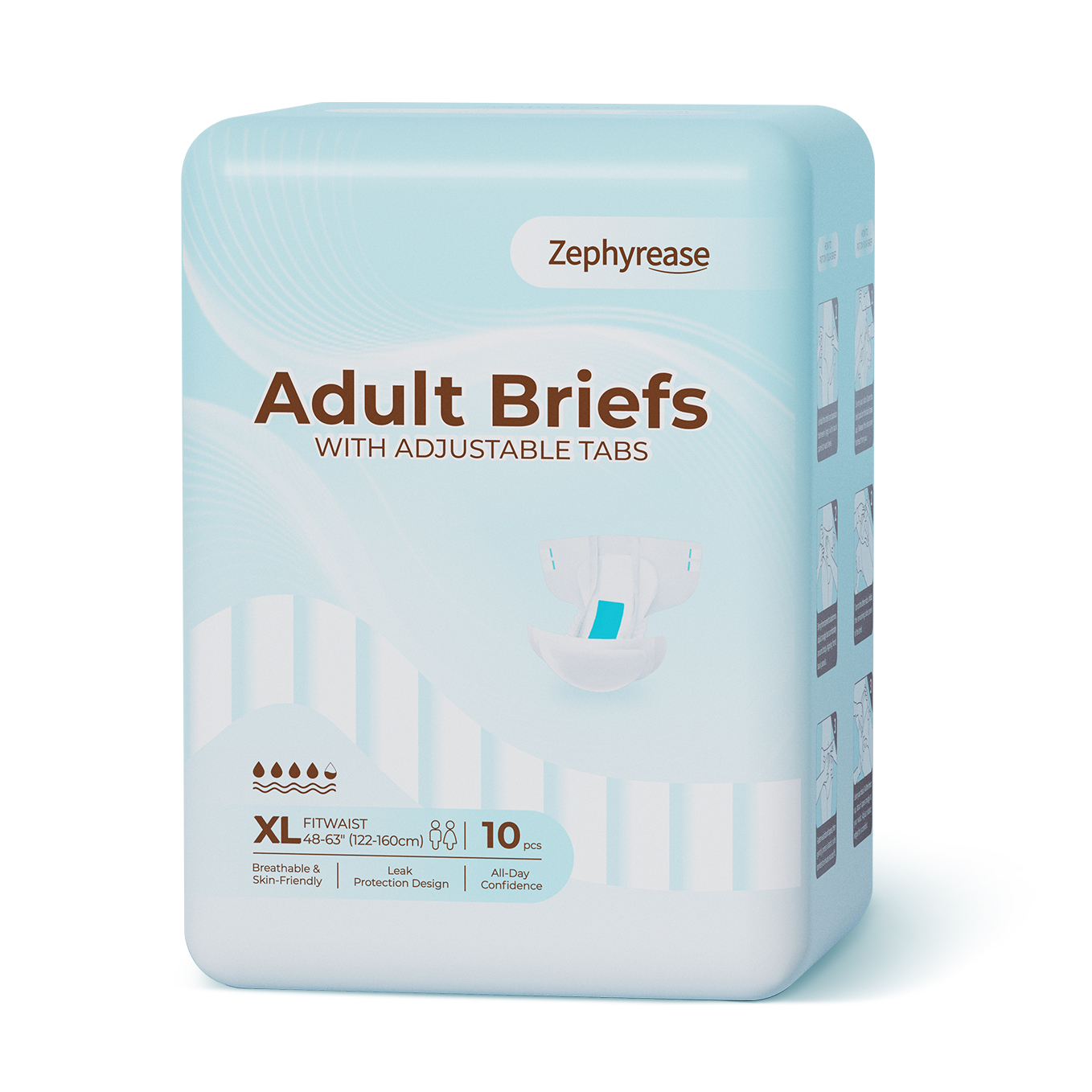 Zephyrease Maximum Protection Briefs with Adjustable Tabs