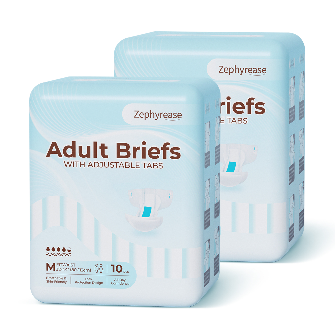 Zephyrease Pro-Value Bundle- Adult Briefs with Adjustable Tabs