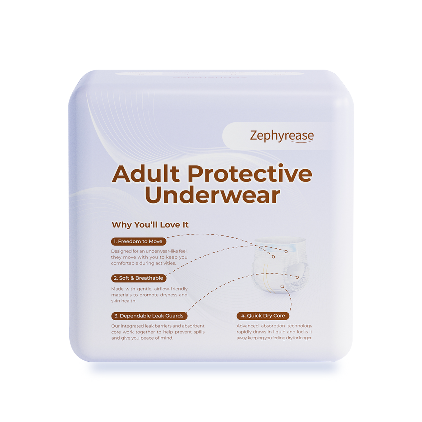 Zephyrease Lightweight Duo Pack- Protective Underwear