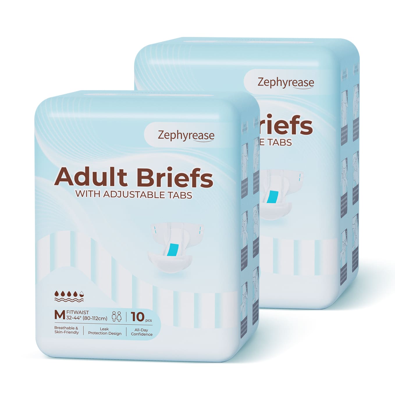 Zephyrease Pro-Value Bundle- Adult Briefs with Adjustable Tabs