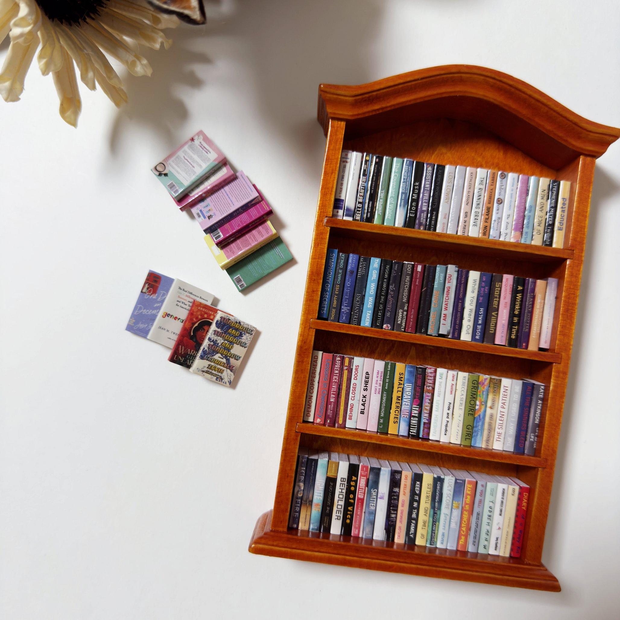 Mini Bookshelf Comes With 90 Mini Books