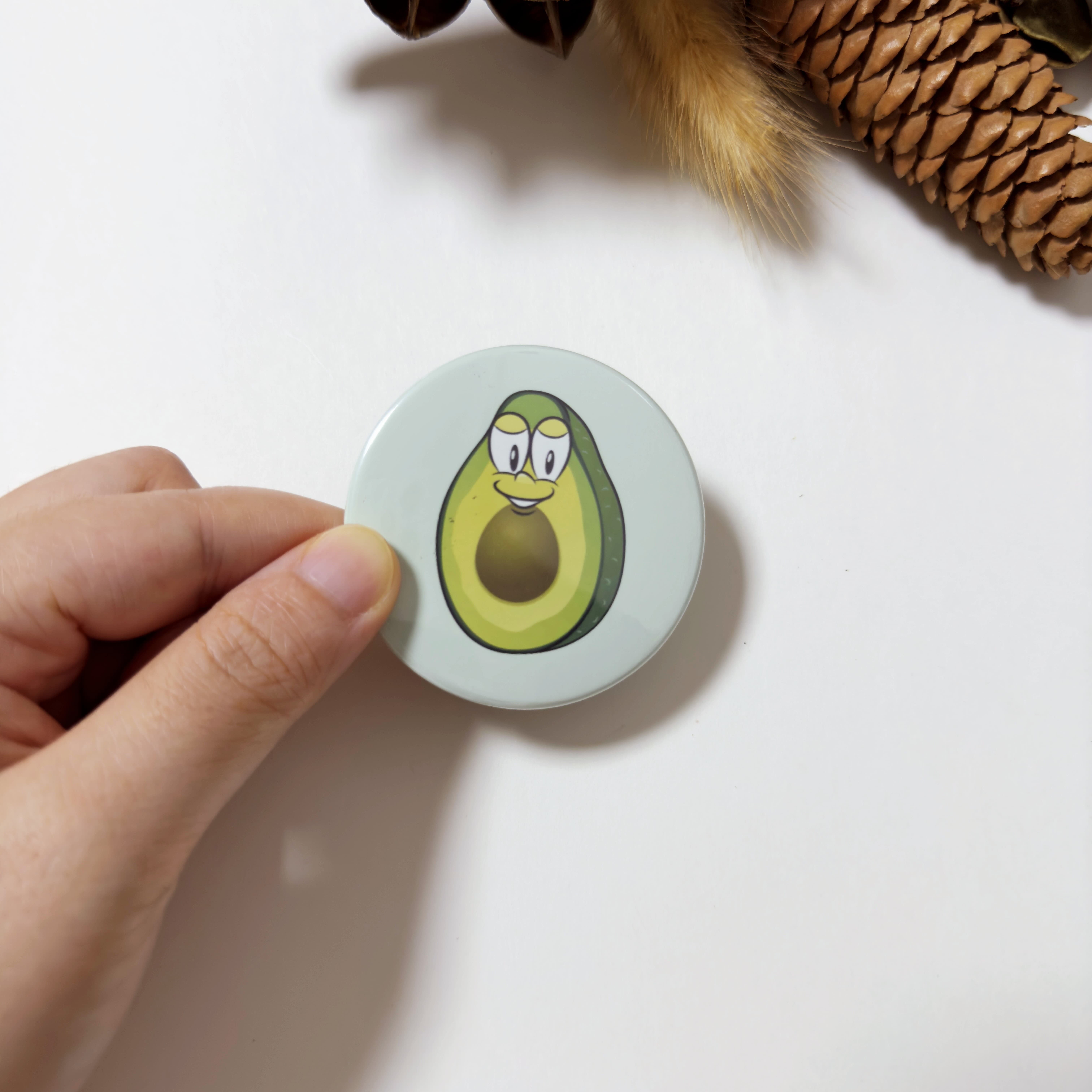 Avocado Button Fridge Magnet