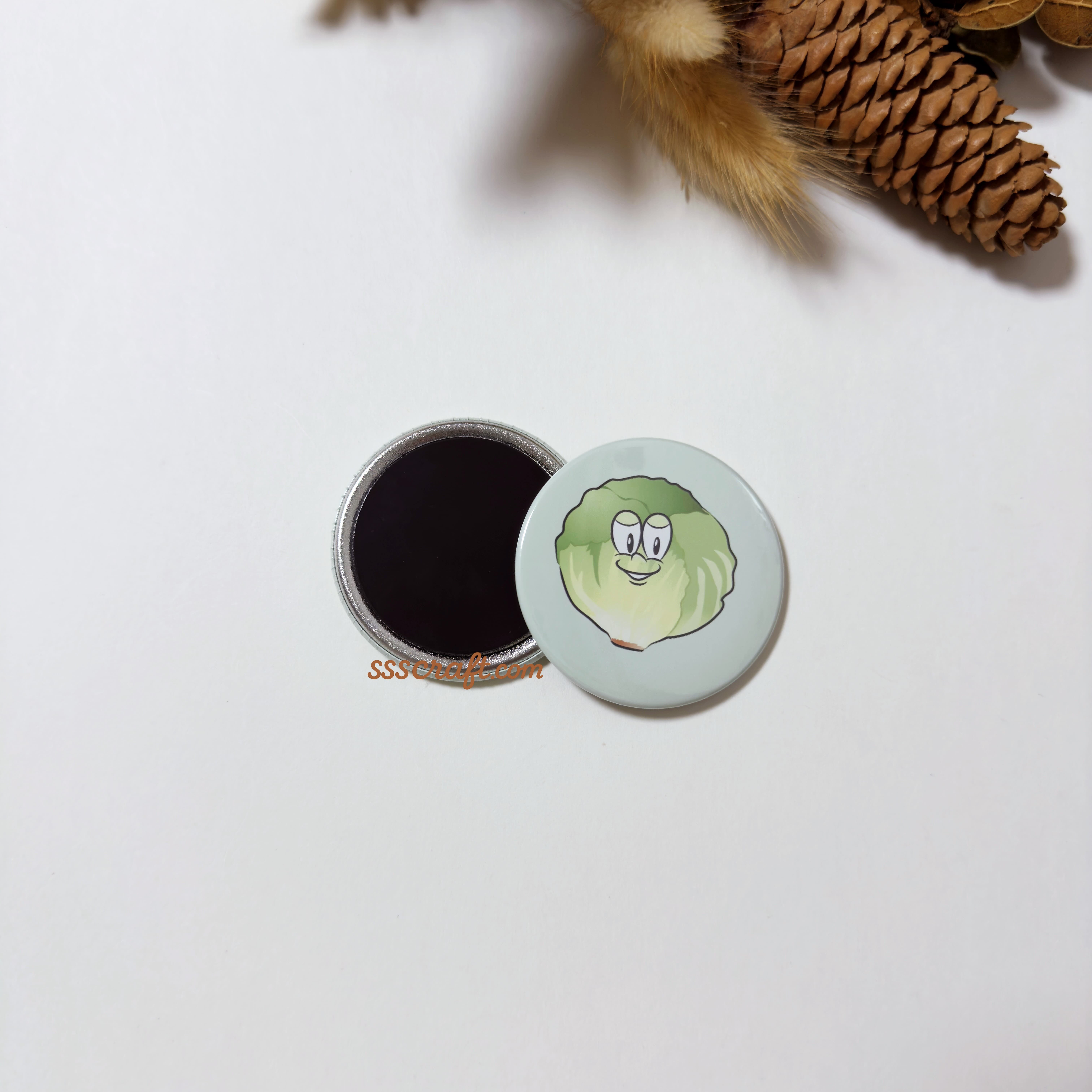 Lettuce Button Fridge Magnet