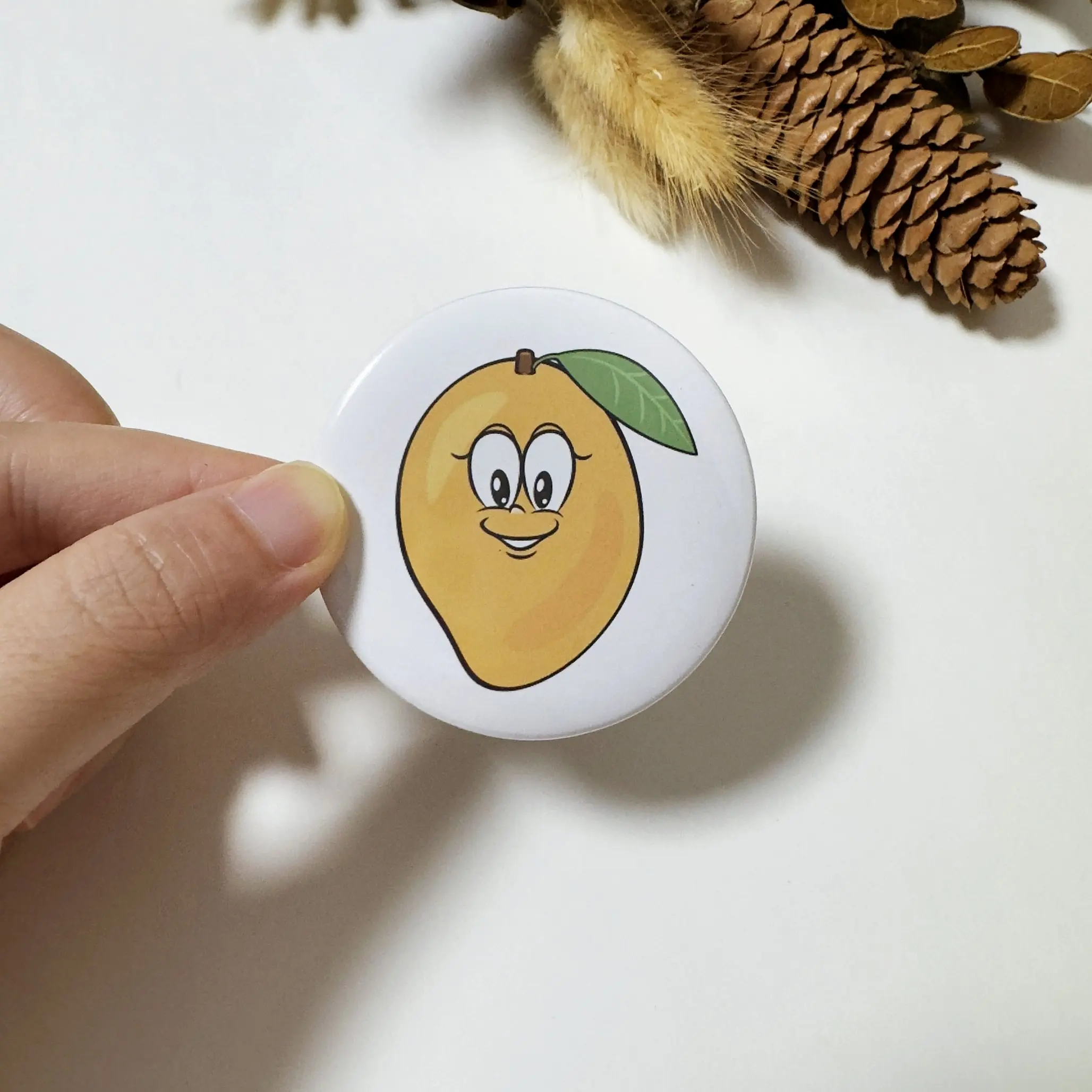 Mango Button Fridge Magnet