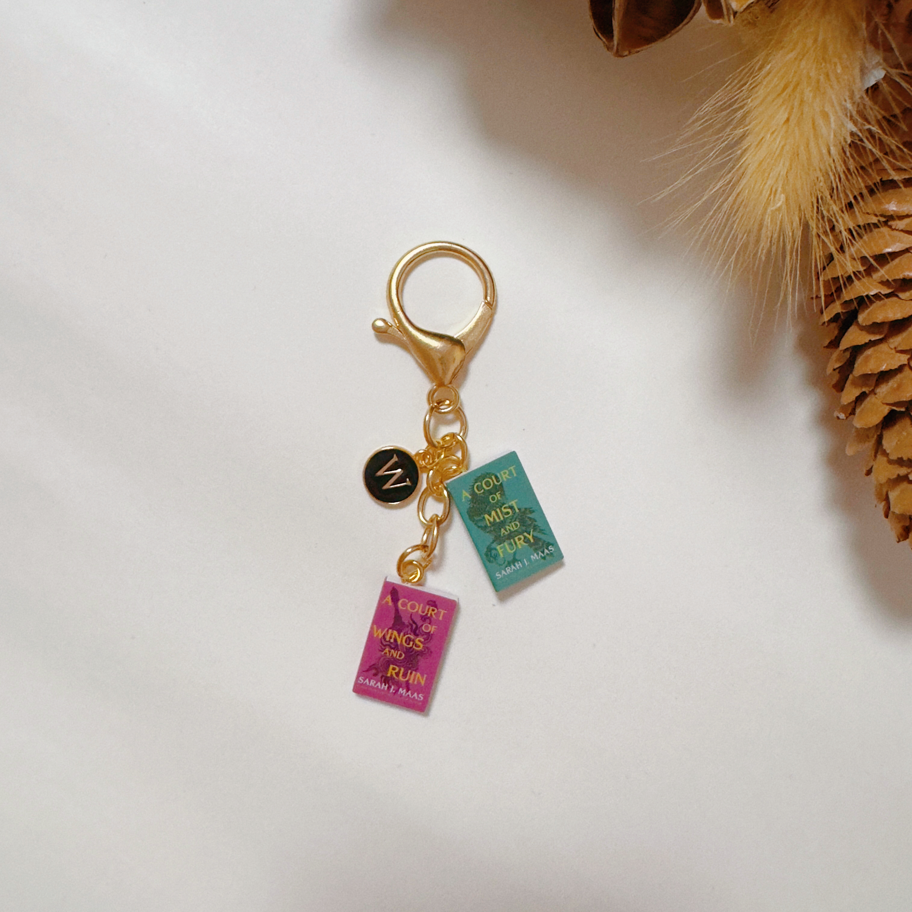Handmade Mini Book Keychain