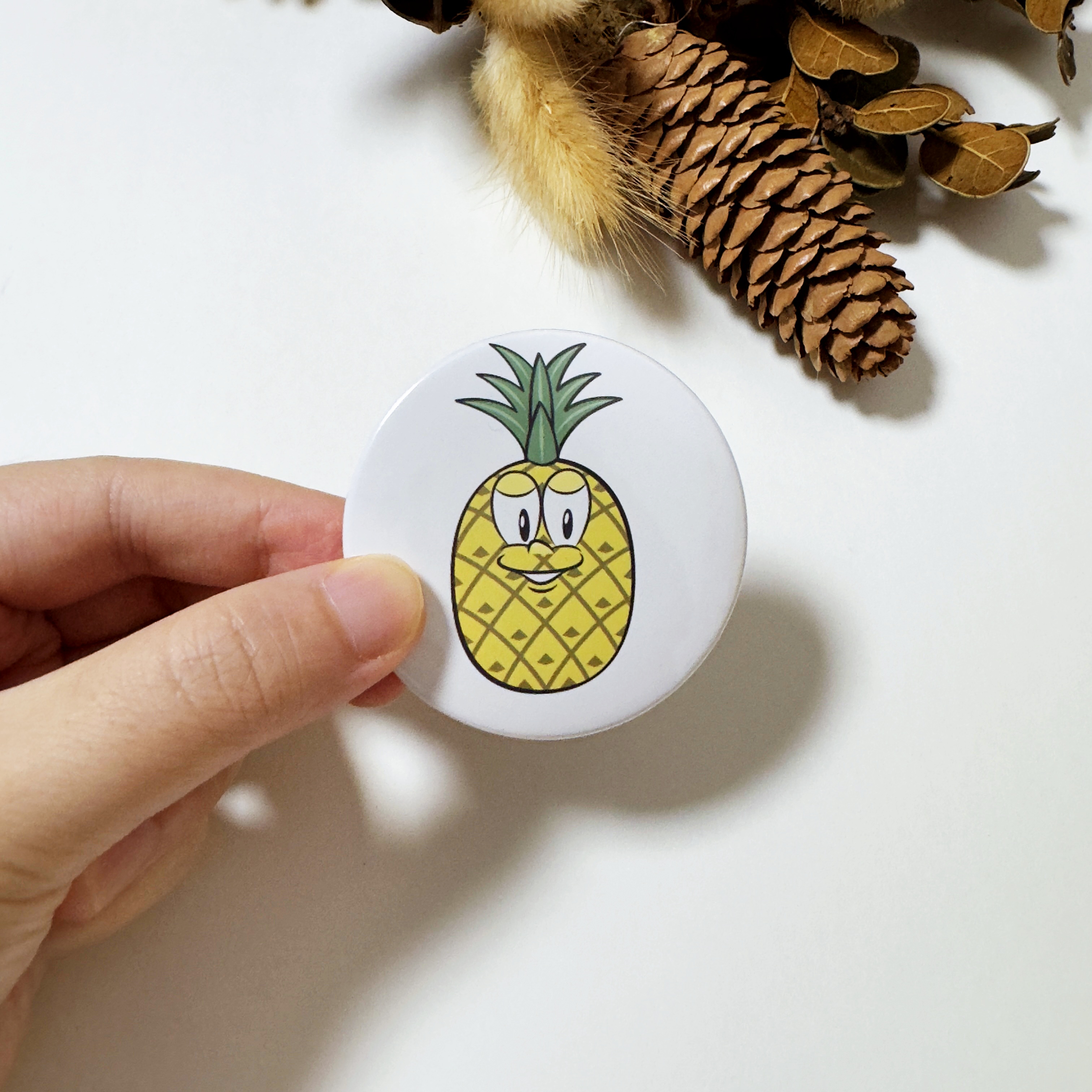 Pineapple Button Fridge Magnet
