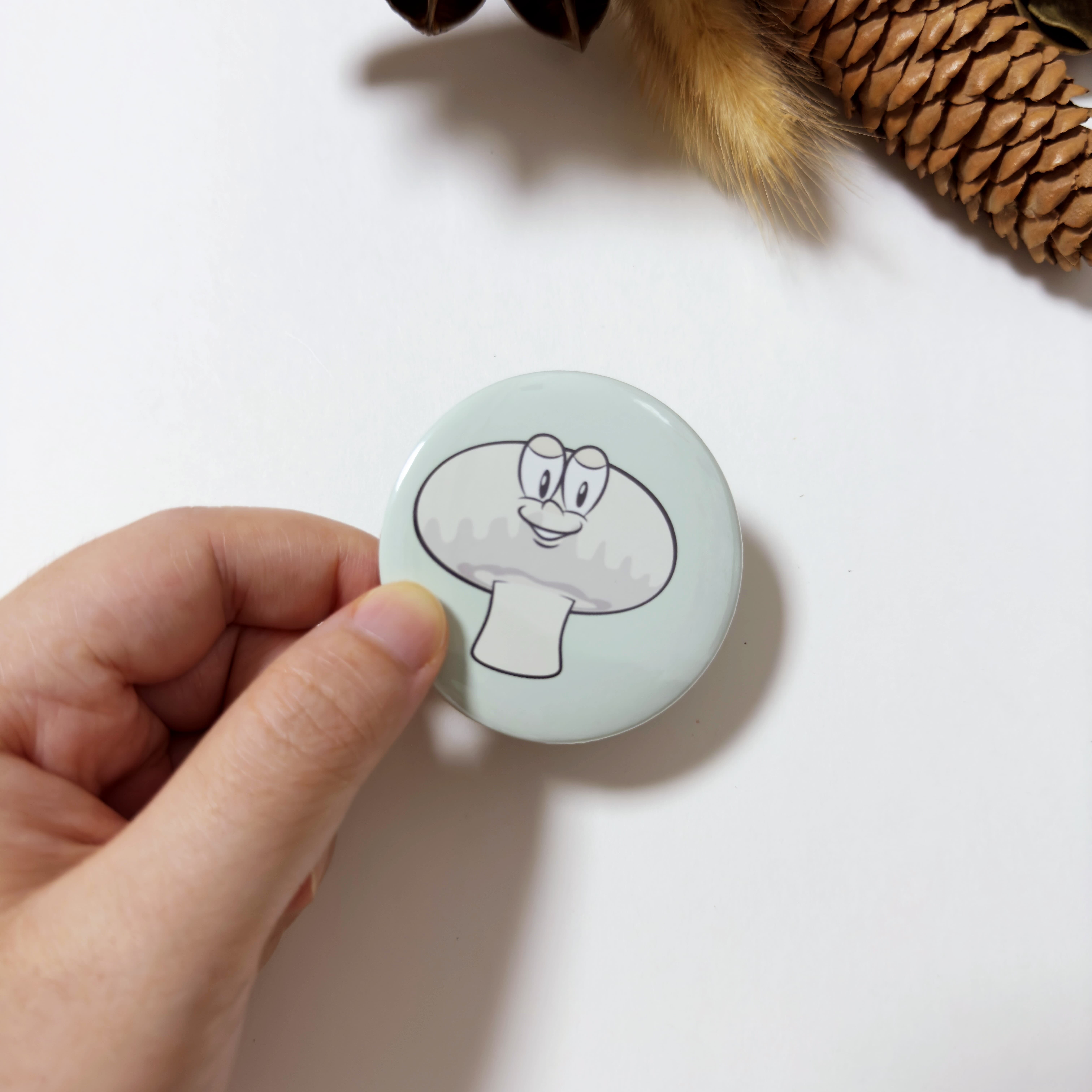 Mushroom Button Fridge Magnet