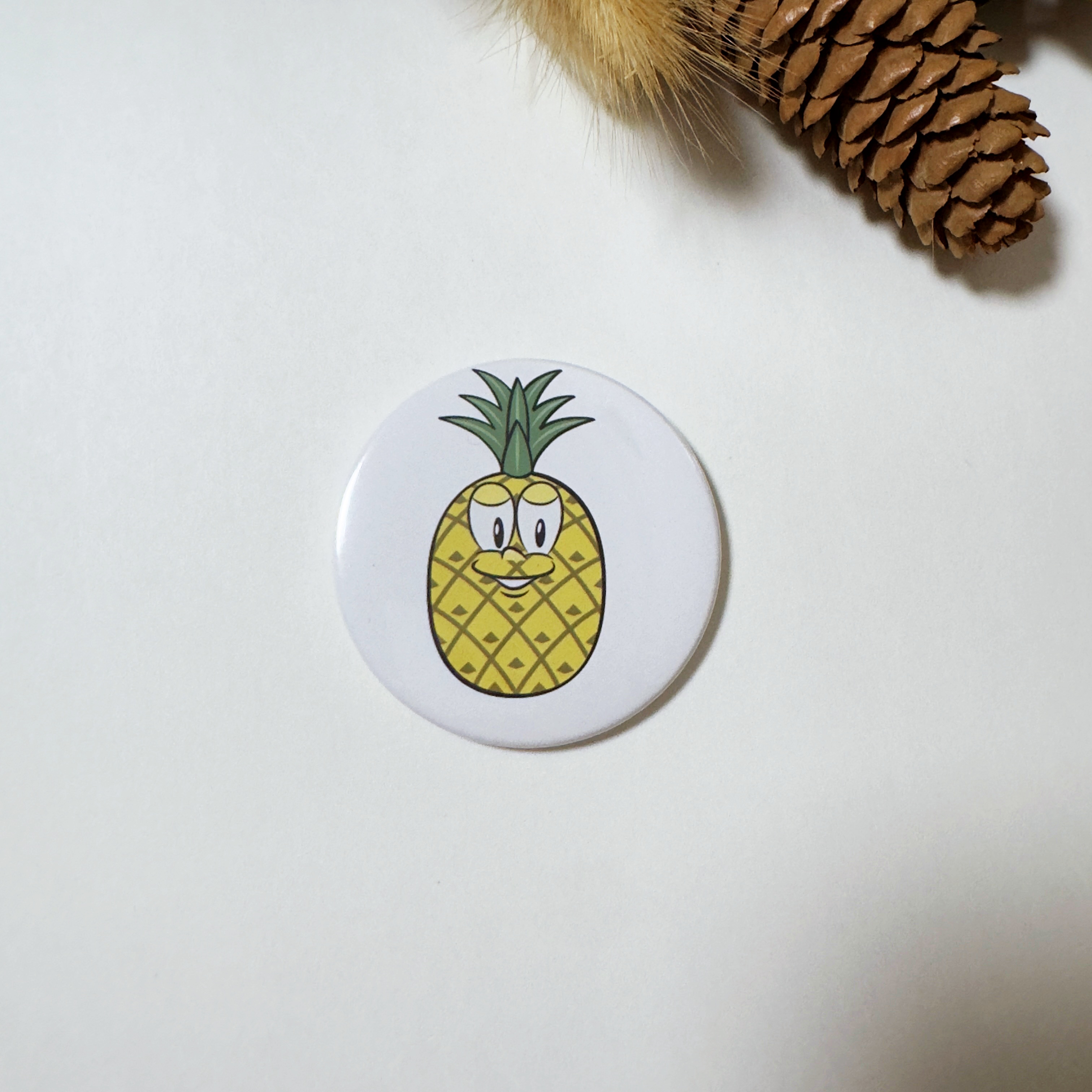 Pineapple Button Fridge Magnet