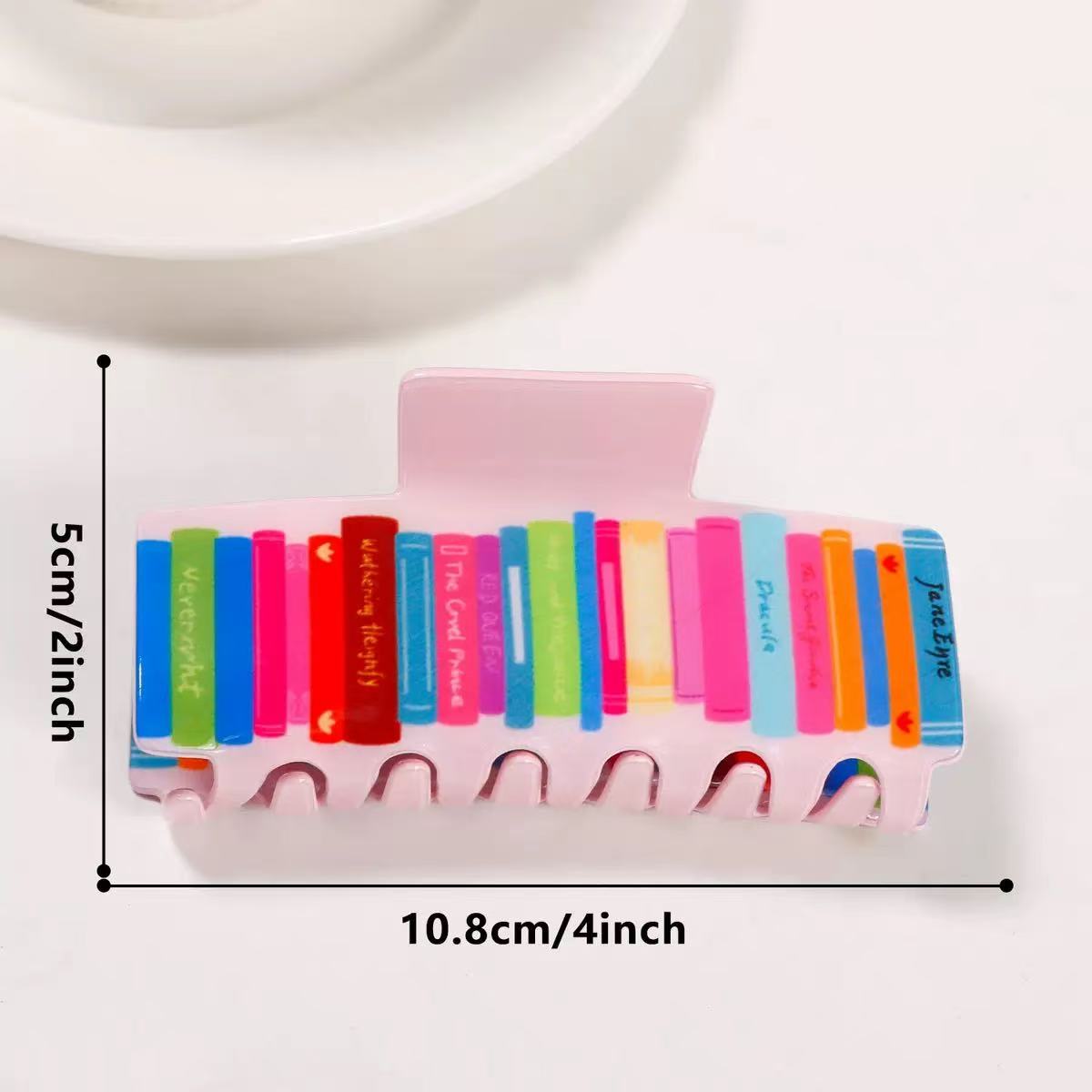 Large Book Hair Claw Clips