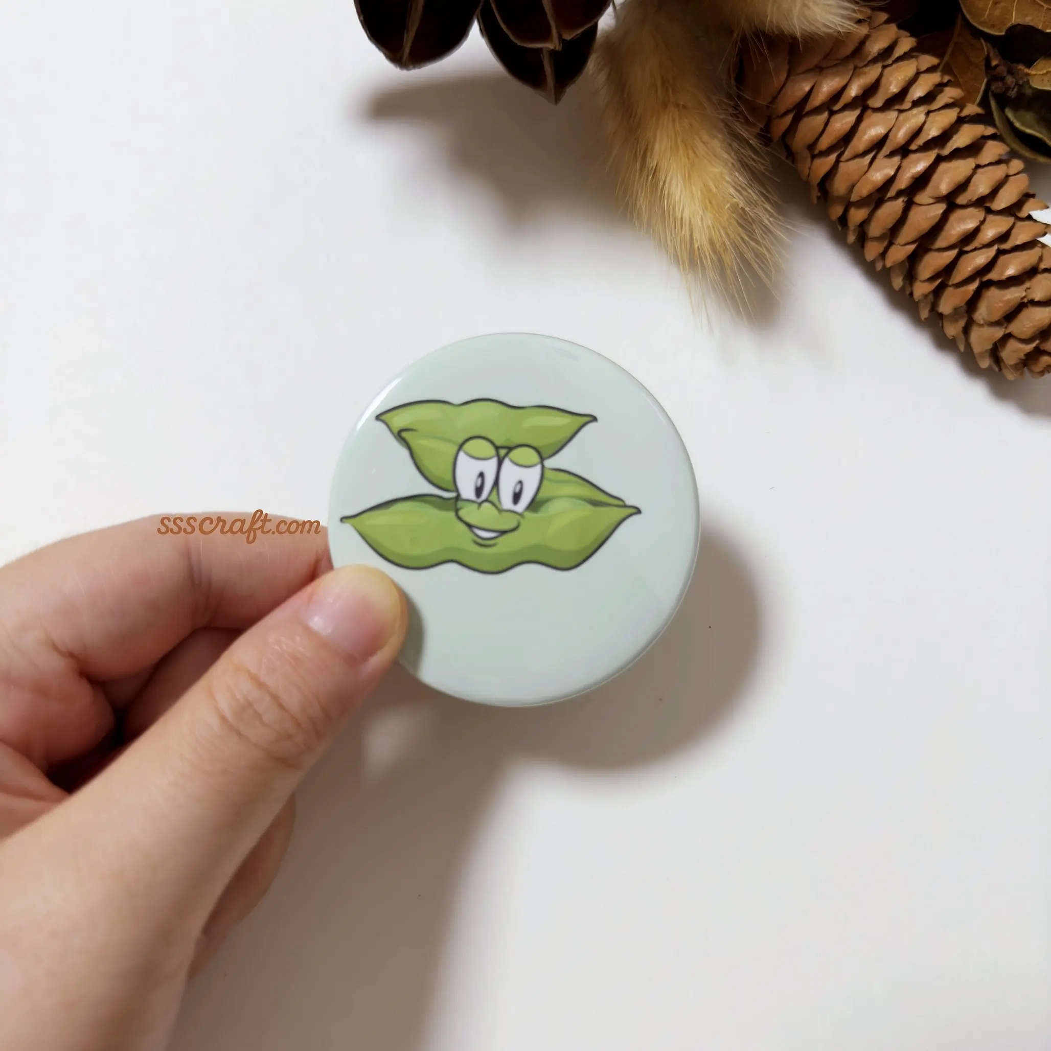 Edamame Button Fridge Magnet