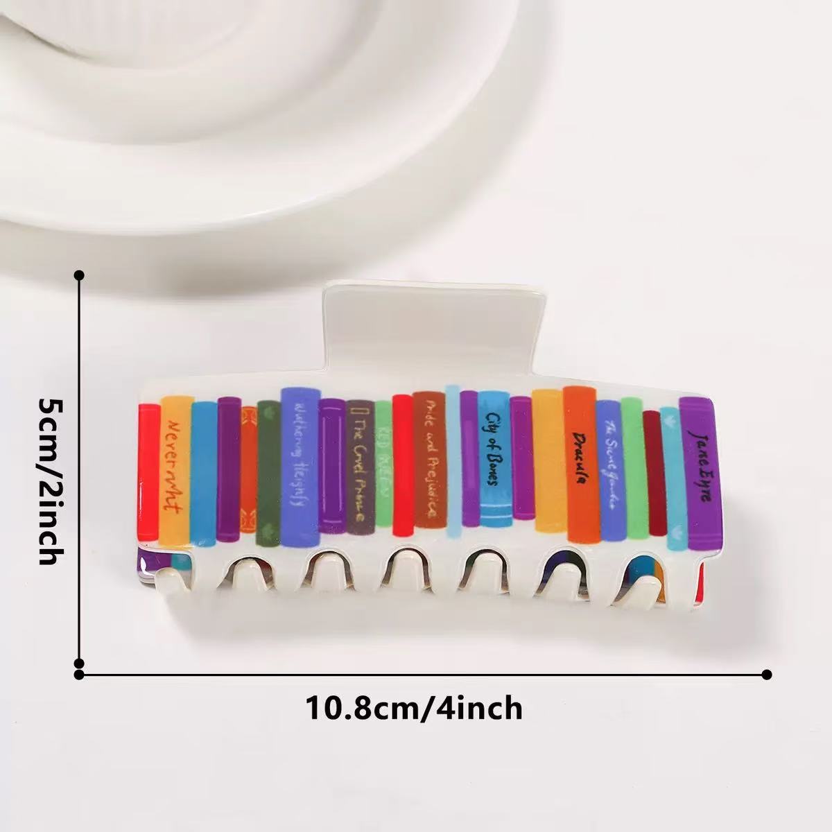 Large Book Hair Claw Clips