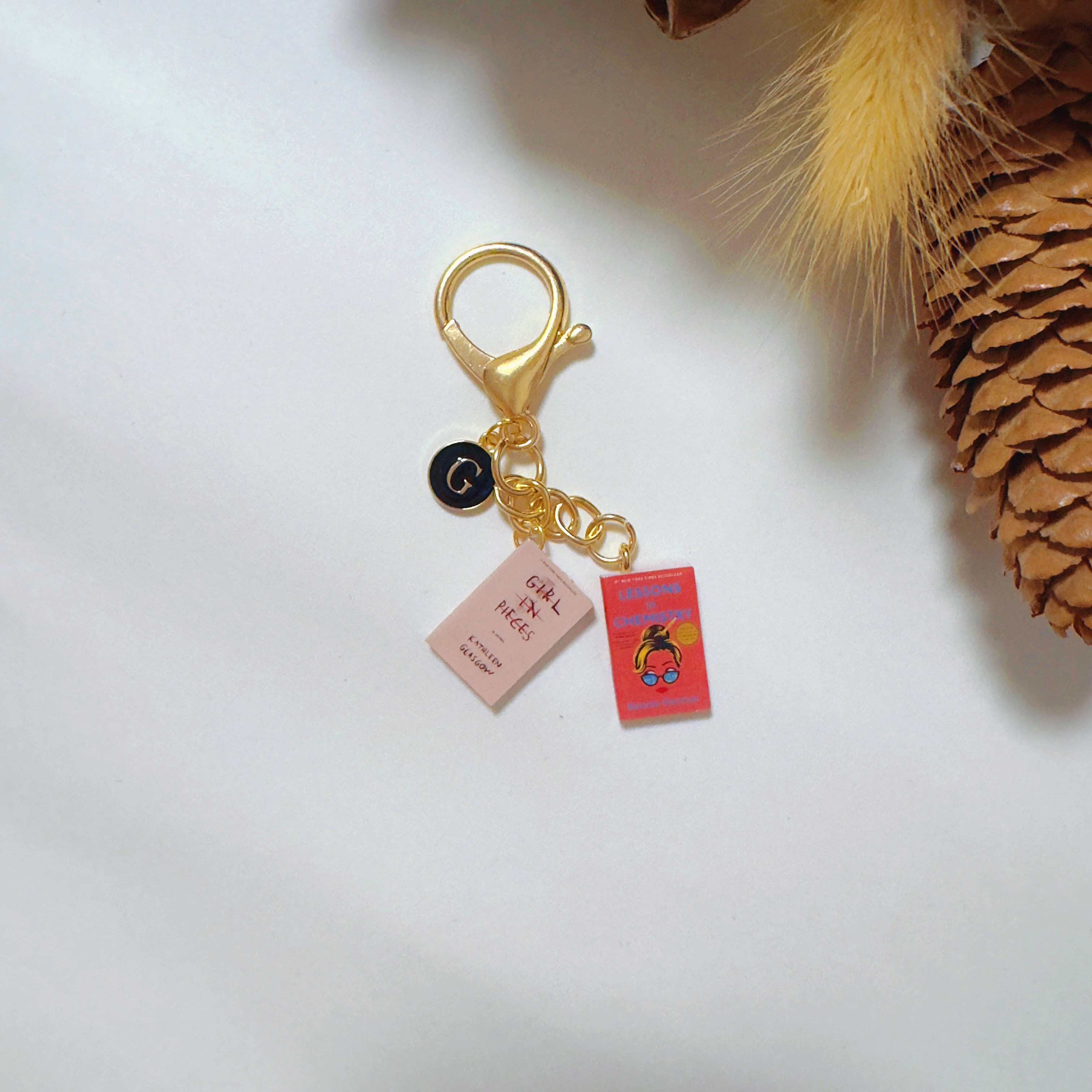 Handmade Mini Book Keychain