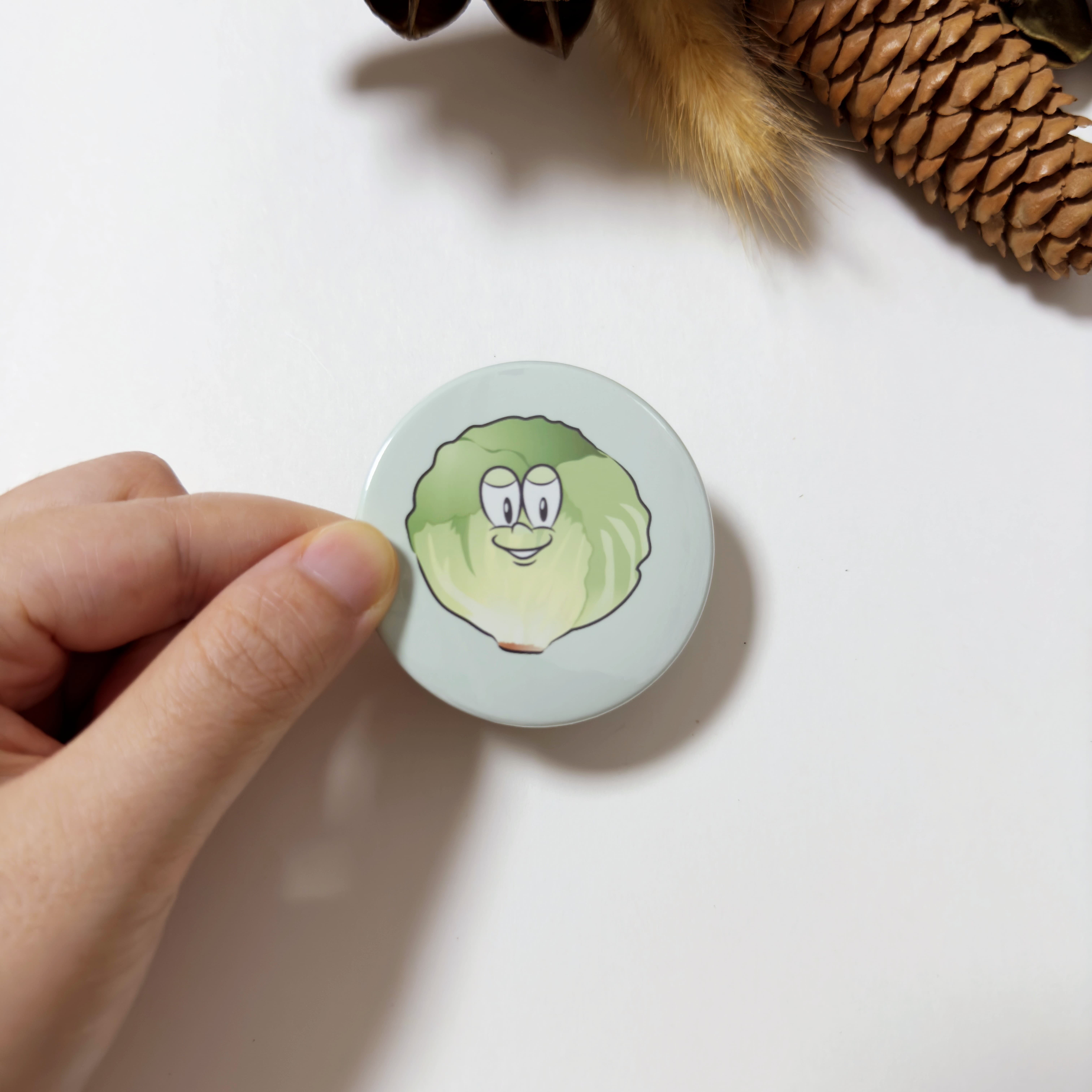 Lettuce Button Fridge Magnet