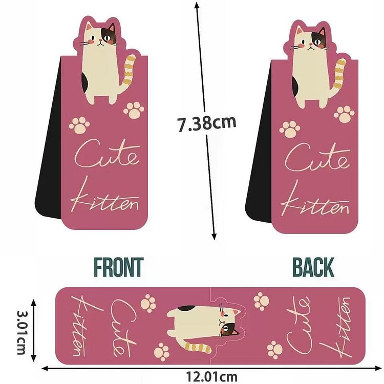 Cat Body Magnetic Bookmarks-4 pieces