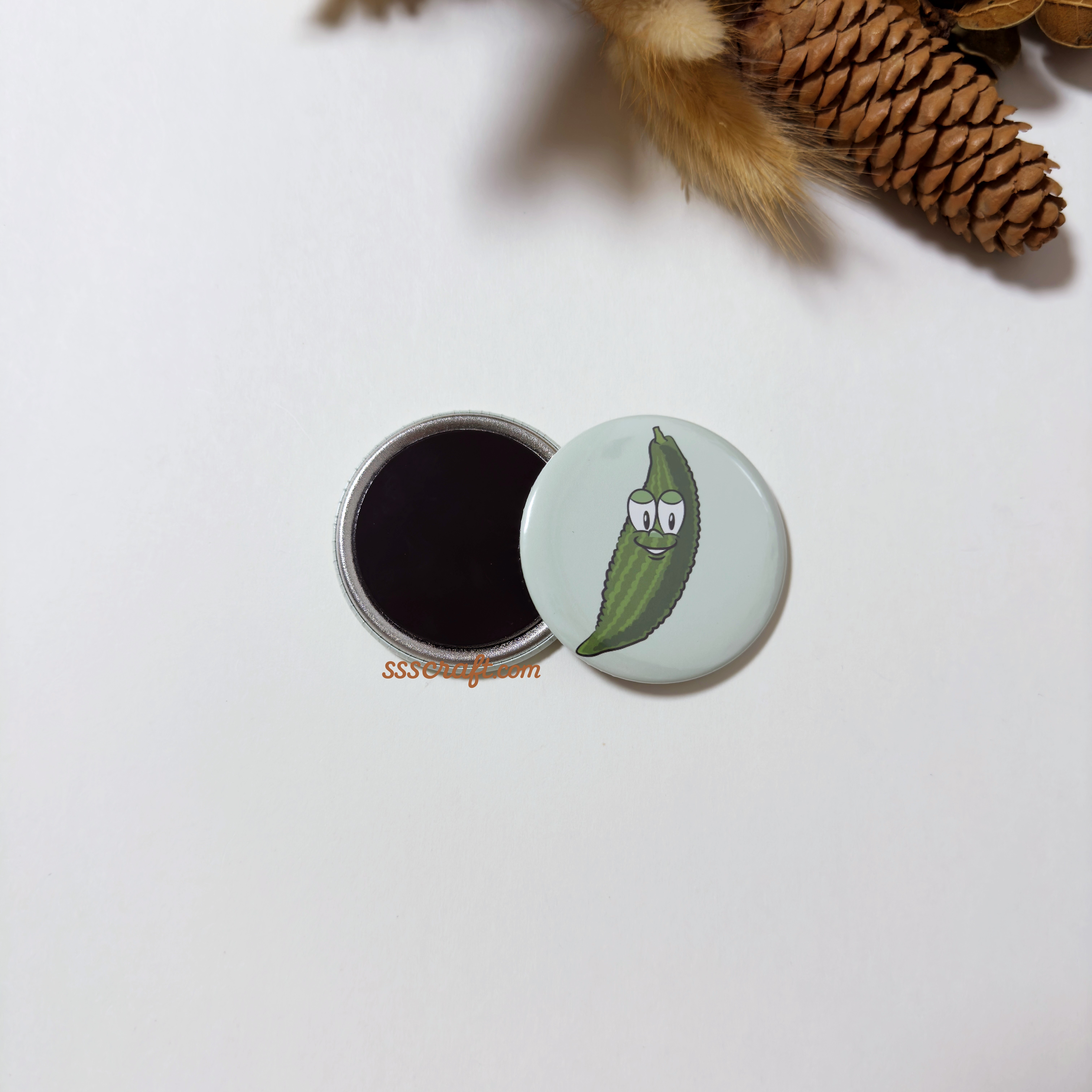 Bitter Melon Button Fridge Magnet