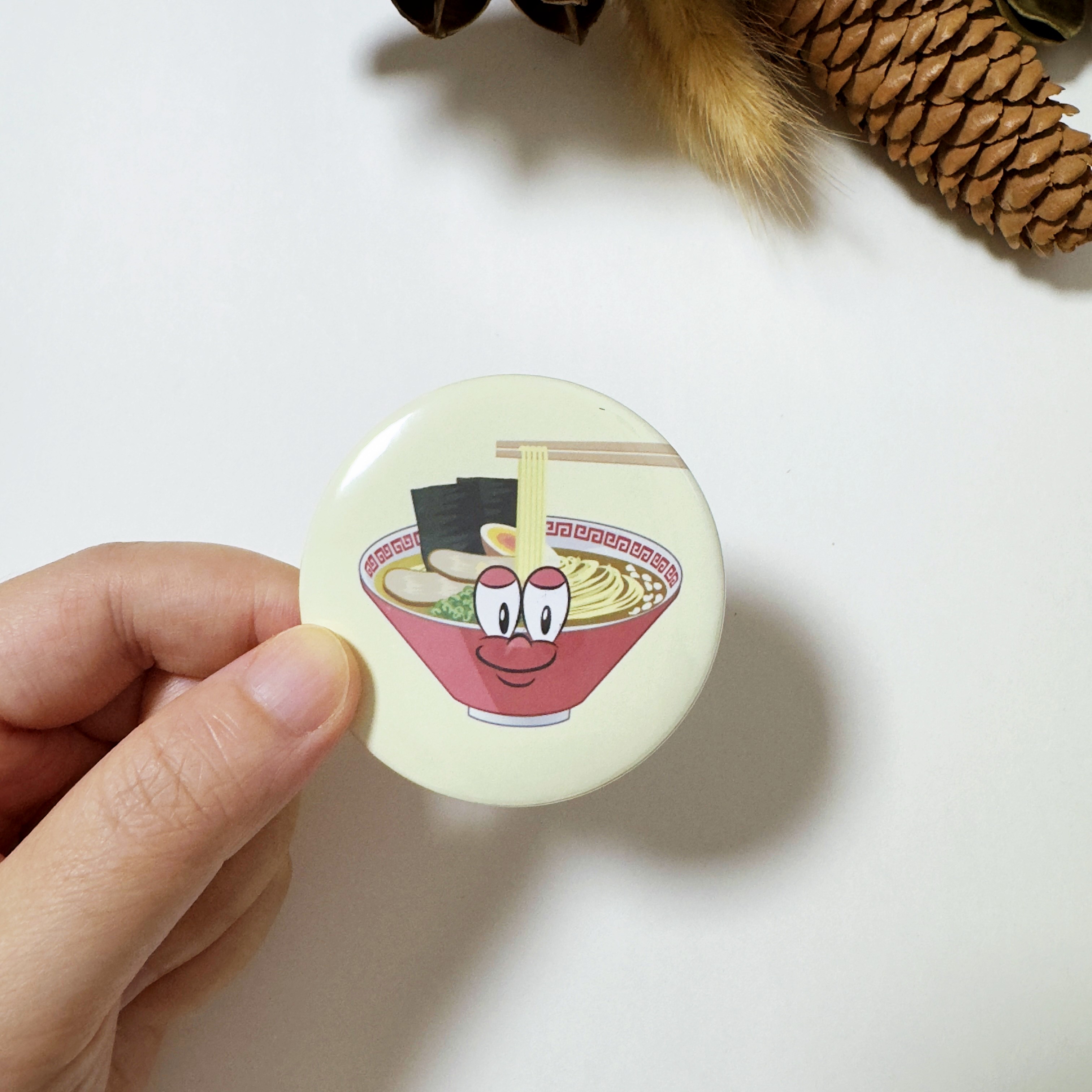 Ramen Button Fridge Magnet